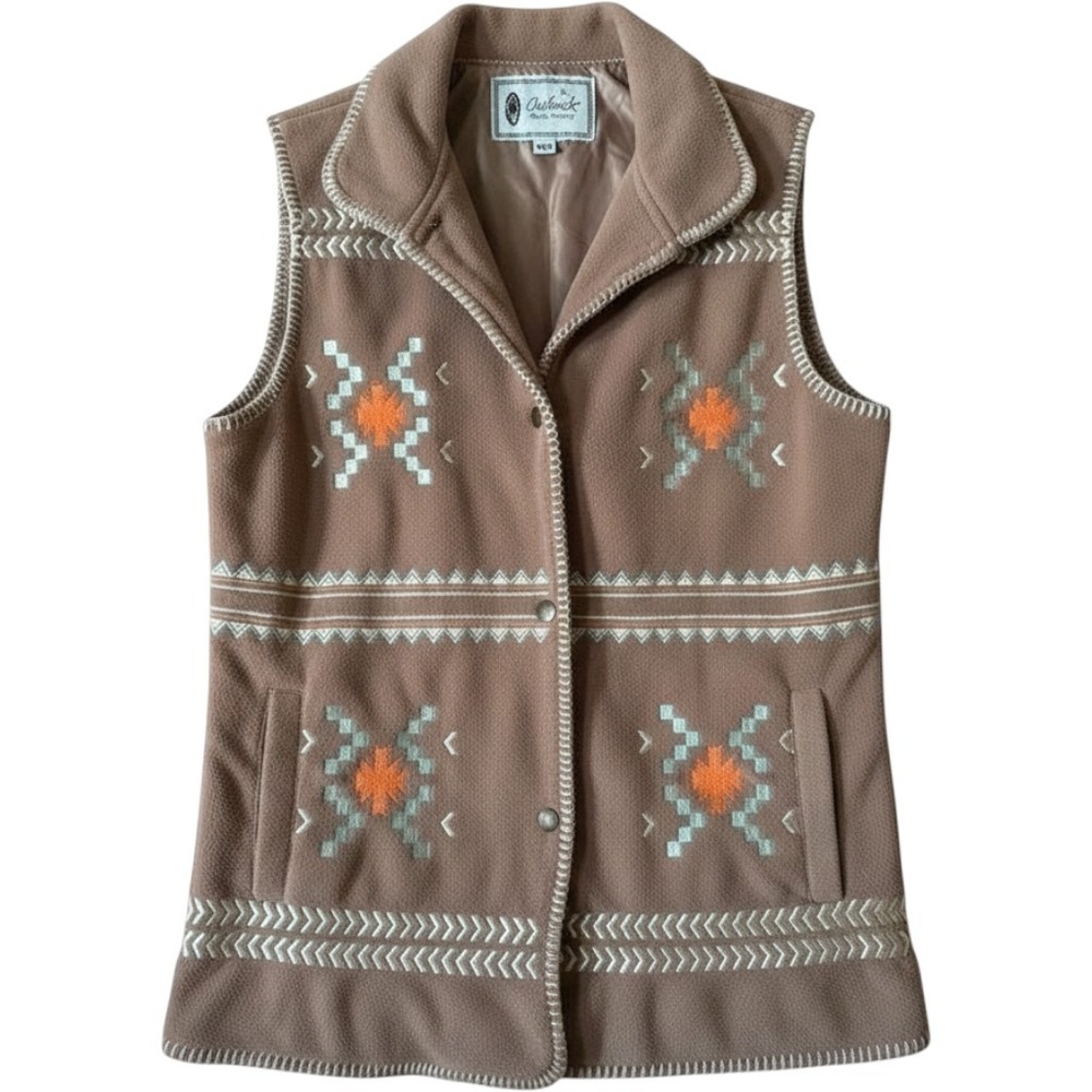 Outback Company Vest Womens Medium Fleece Aztec Western Southwestern